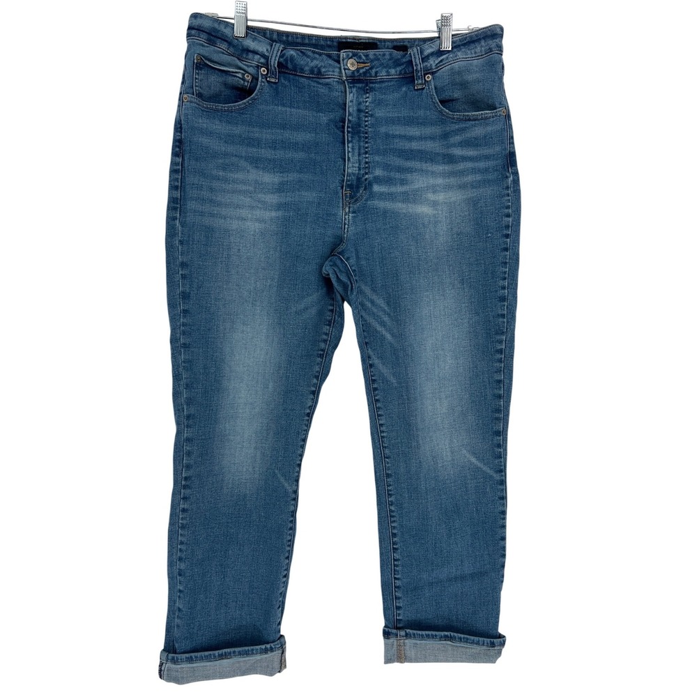 Lucky Brand Jeans Womens 16W Blue High Rise Straight Leg Denim Casual Classic